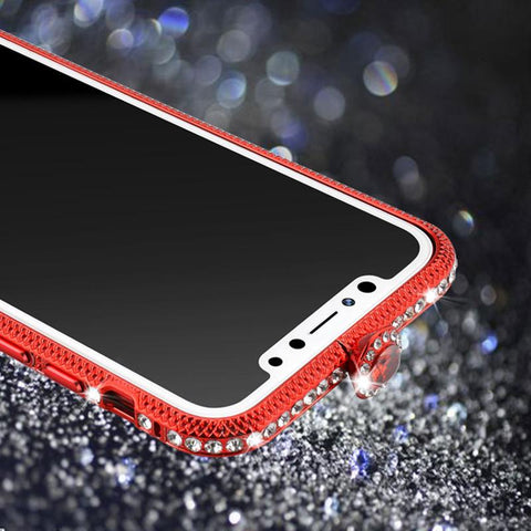 Image of Bling Diamond Crystal Bumper Metal Frame Shockproof Case For iPhone