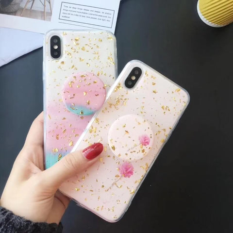 Image of 2019 New Sparkling iPhone Case with Grip and Stand