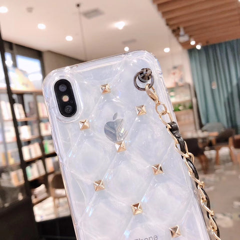 Image of 2019 New Rhombic Anti-Fall Soft iPhone Case