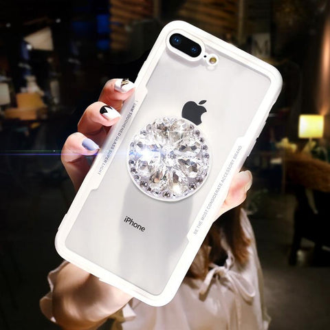 Image of Diamond Airbag Bracket Phone Case For iPhone