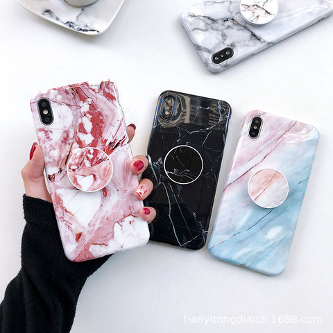 Image of 2019 New Marble Veins iPhone Case With Phone Holder