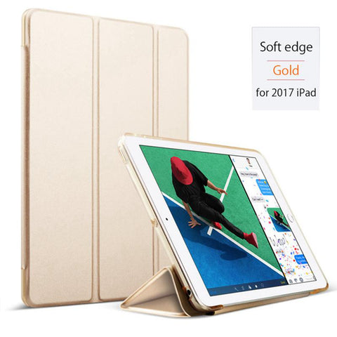 Image of Origianl Silicon Smart Wake Sleep PU Leather Cover For iPad