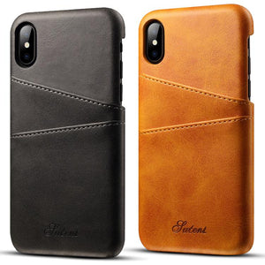 Premium Cowhide Leather Card Slot Protective Case For Samsung Galaxy Note