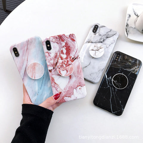 Image of 2019 New Marble Veins iPhone Case With Phone Holder