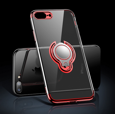 Image of Electroplating Three-section Car Buckle Case  For iPhone