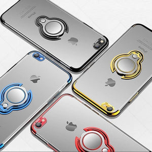 Electroplating Three-section Car Buckle Case  For iPhone