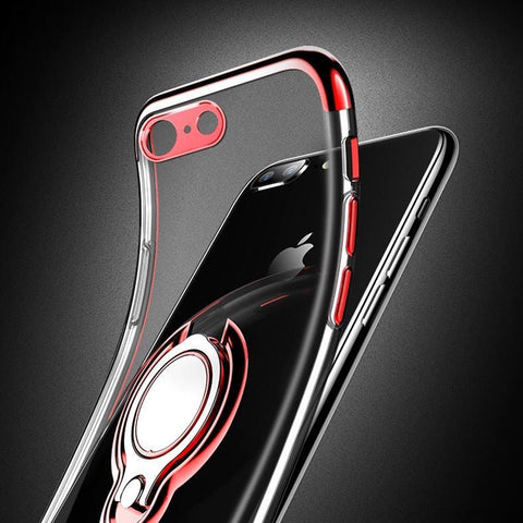 Image of Electroplating Three-section Car Buckle Case  For iPhone