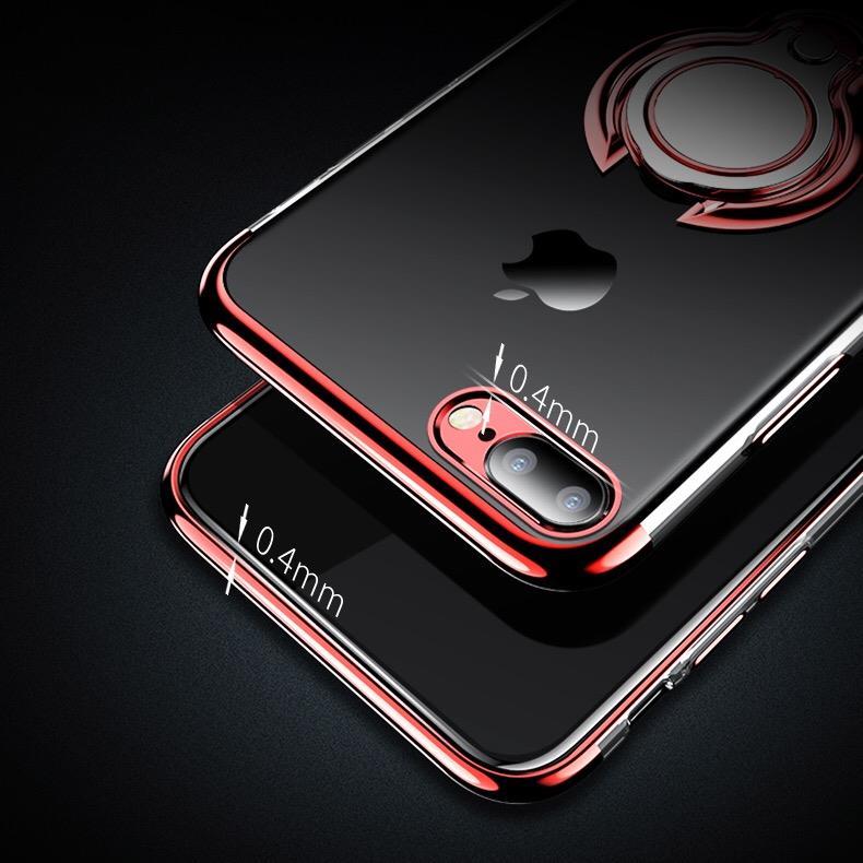 Electroplating Three-section Car Buckle Case  For iPhone