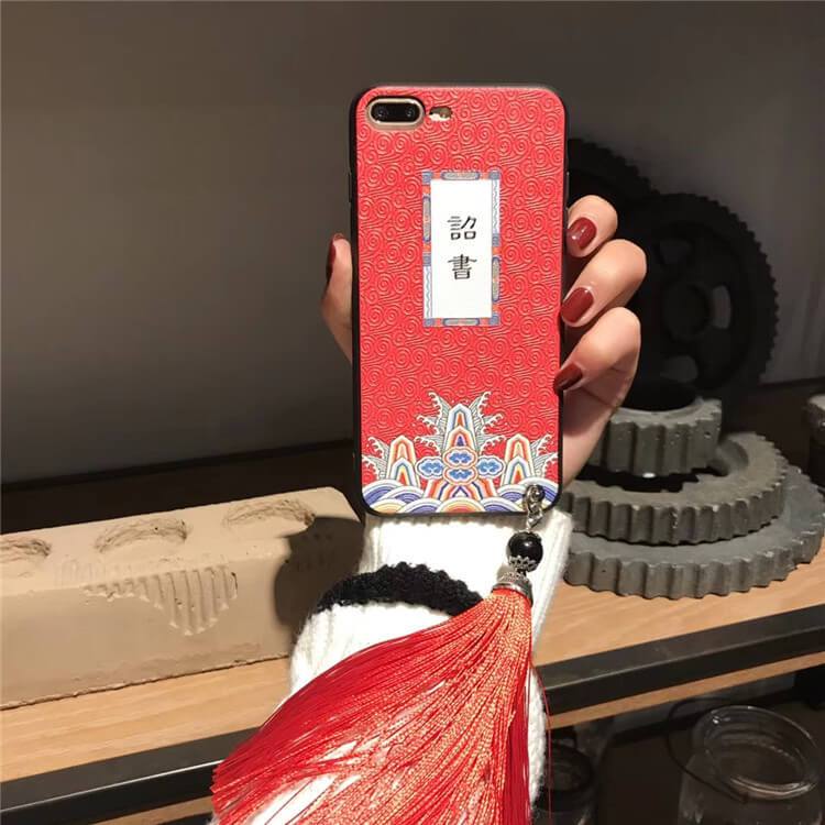 Chinese Palace Style Rilievo Mobile Phone Case For iPhone