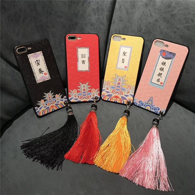 Chinese Palace Style Rilievo Mobile Phone Case For iPhone