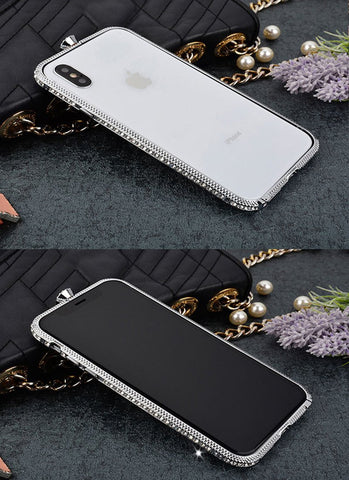 Image of Bling Diamond Crystal Bumper Metal Frame Shockproof Case For iPhone