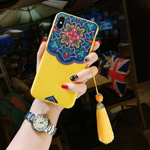 Vintage Palace Wind Tassel Phone Case For iPhone